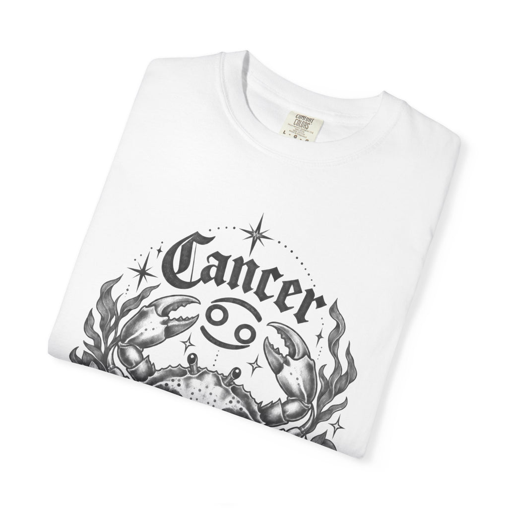 Cancer Zodiac T-Shirt — Floral Crab Astrology Tee