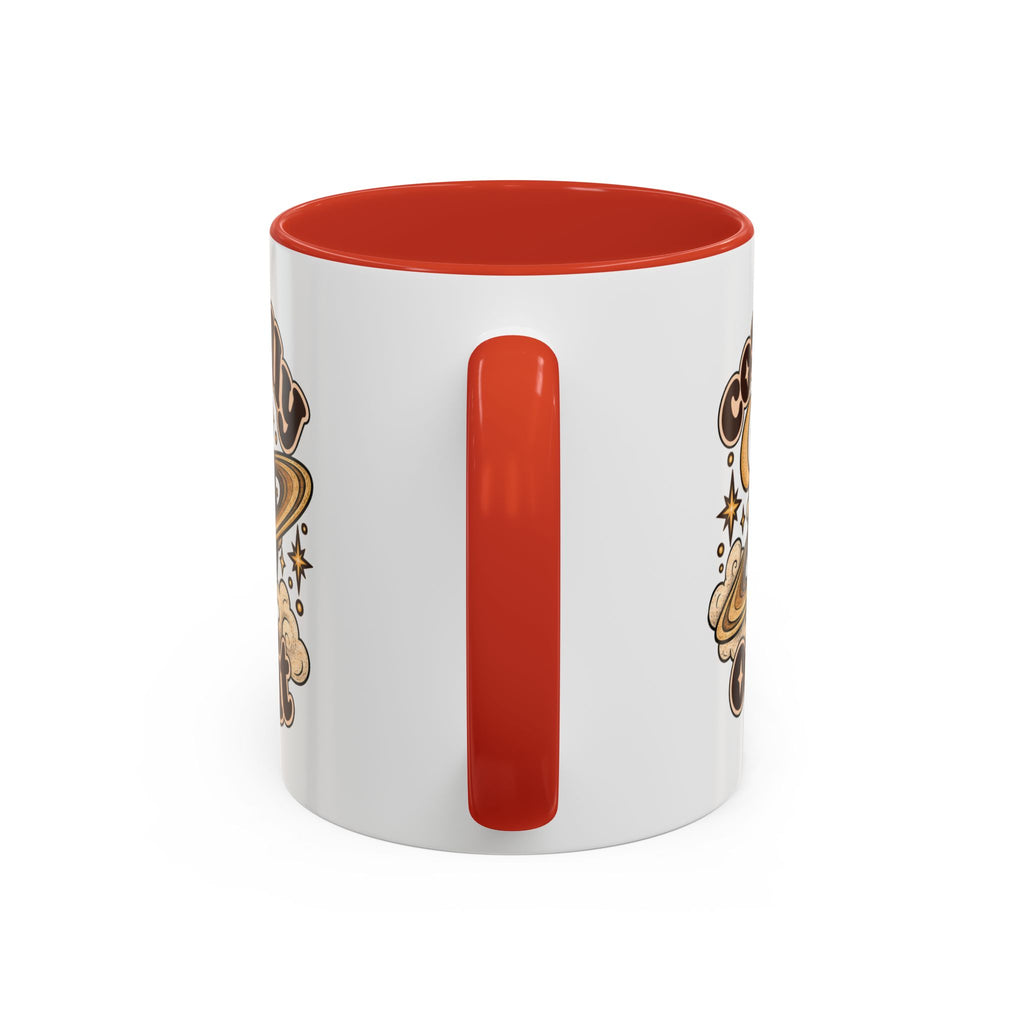 Cosmically Over It Mug — Retro Planet Celestial Ceramic Coffee Mug