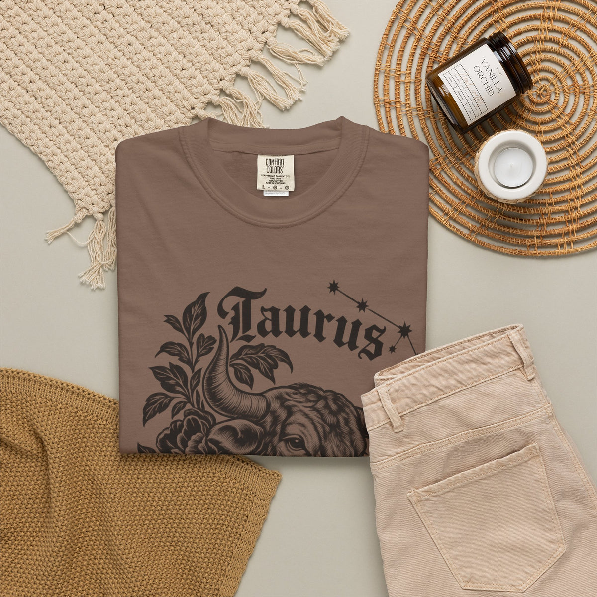 Taurus Zodiac T-Shirt — Floral Bull Astrology Tee
