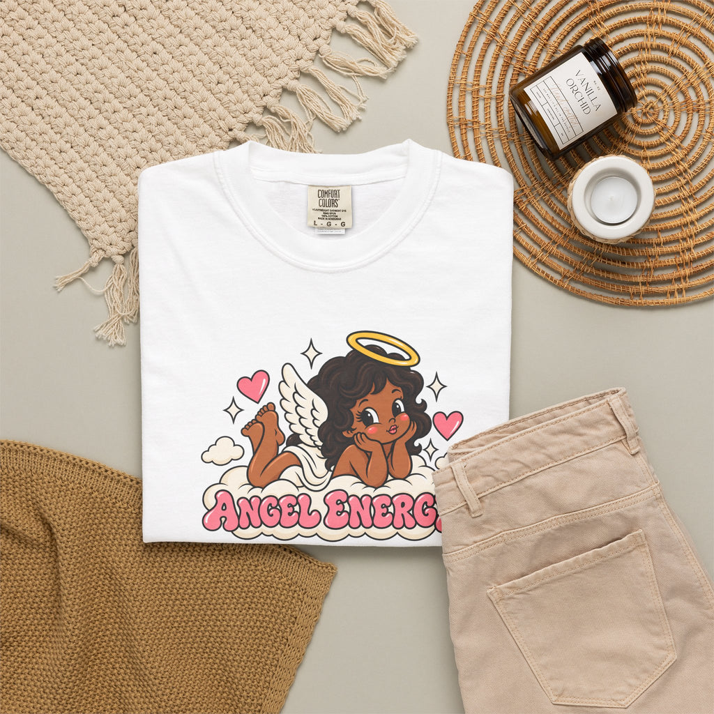 Angel Energy T-Shirt — Cute Retro Angel Graphic Tee