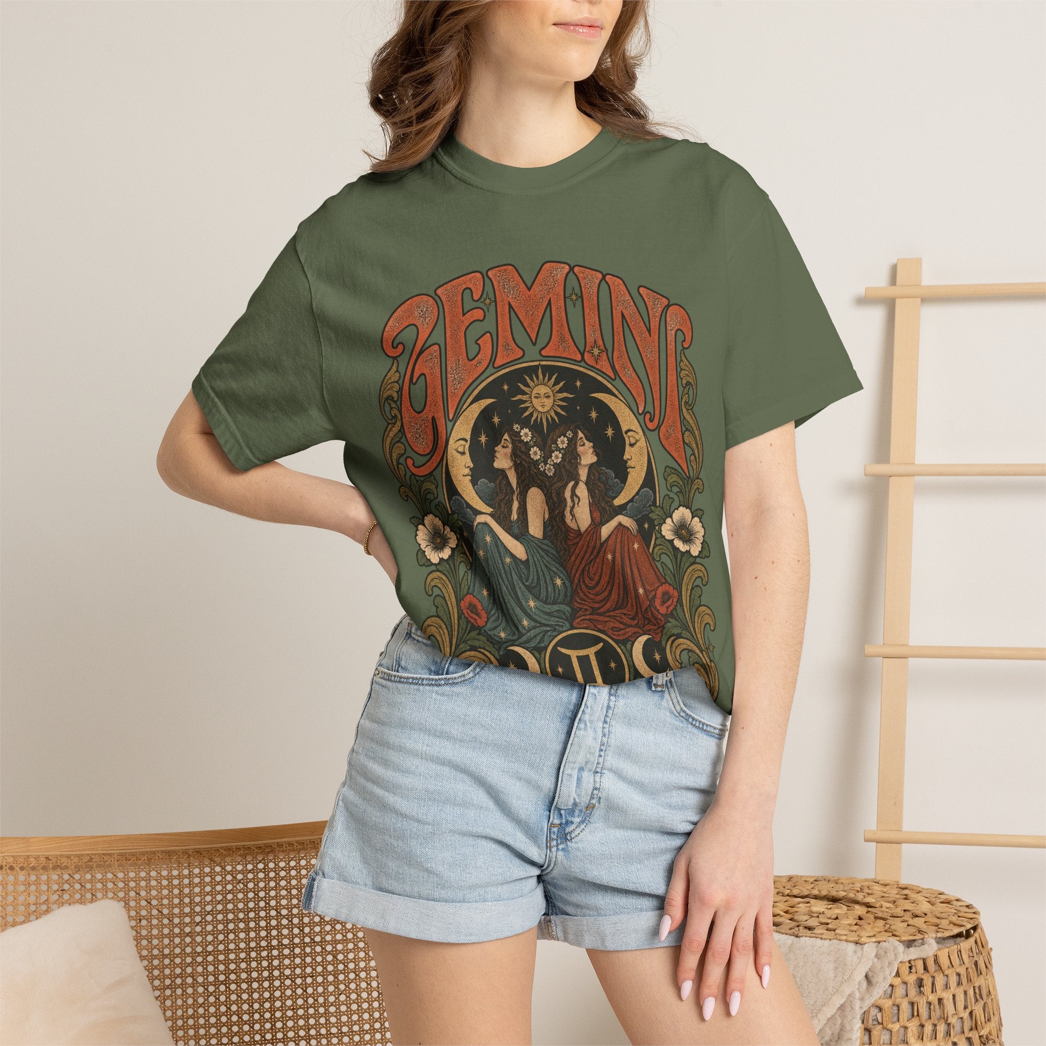 Gemini Zodiac T-Shirt — Vintage Astrological Graphic Tee