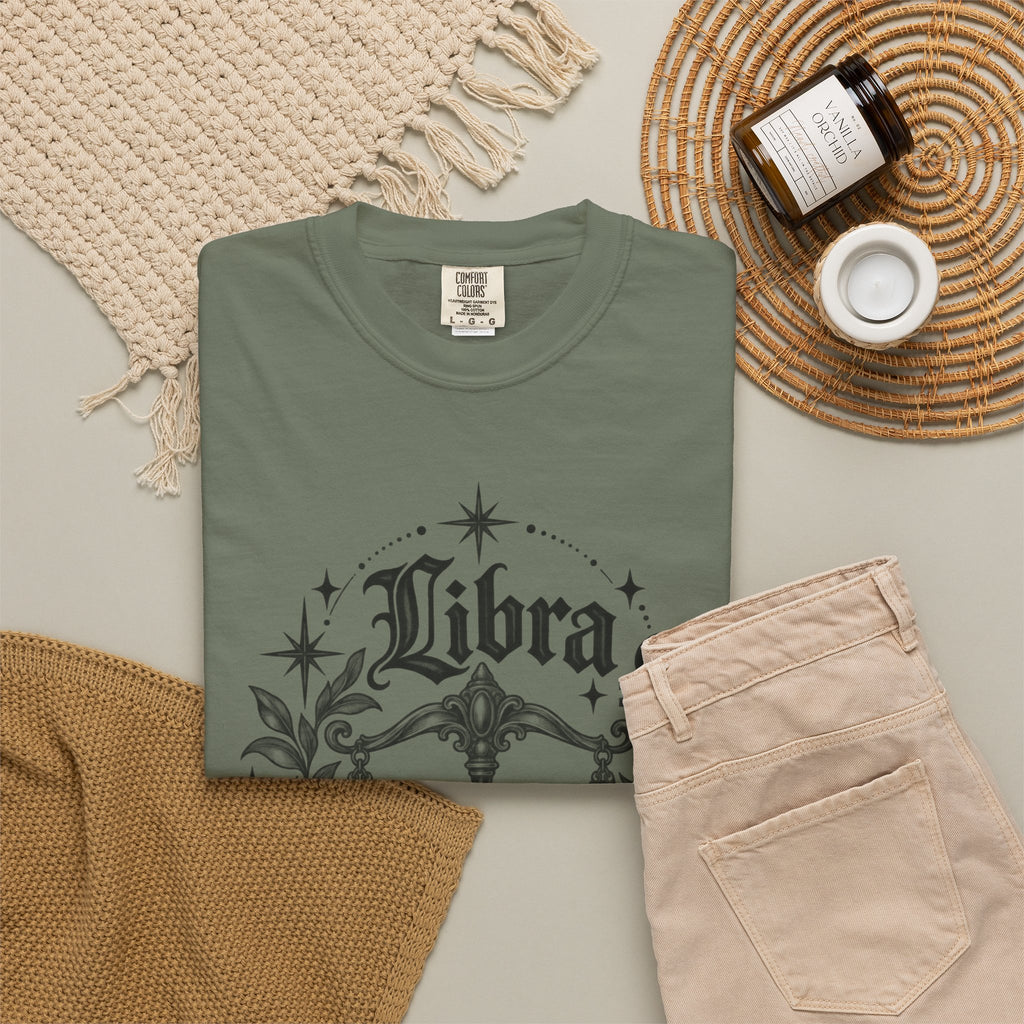 Libra Zodiac Scales T-Shirt — Astrological Sign Graphic Tee