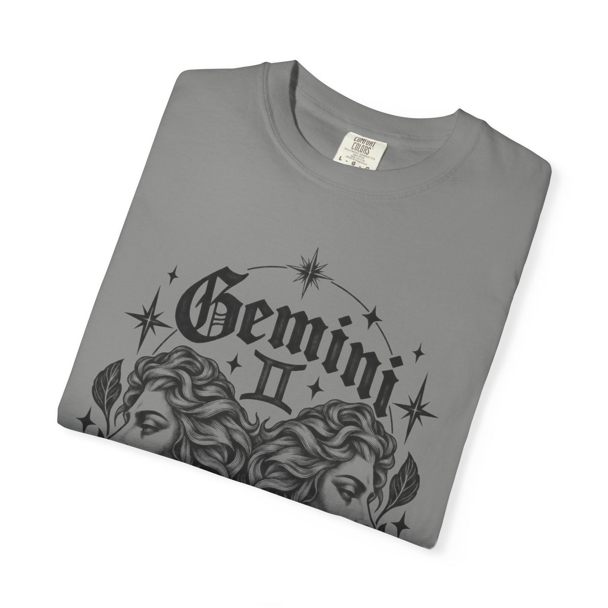 Gemini Zodiac Tee — Twin Faces Astrology T-Shirt