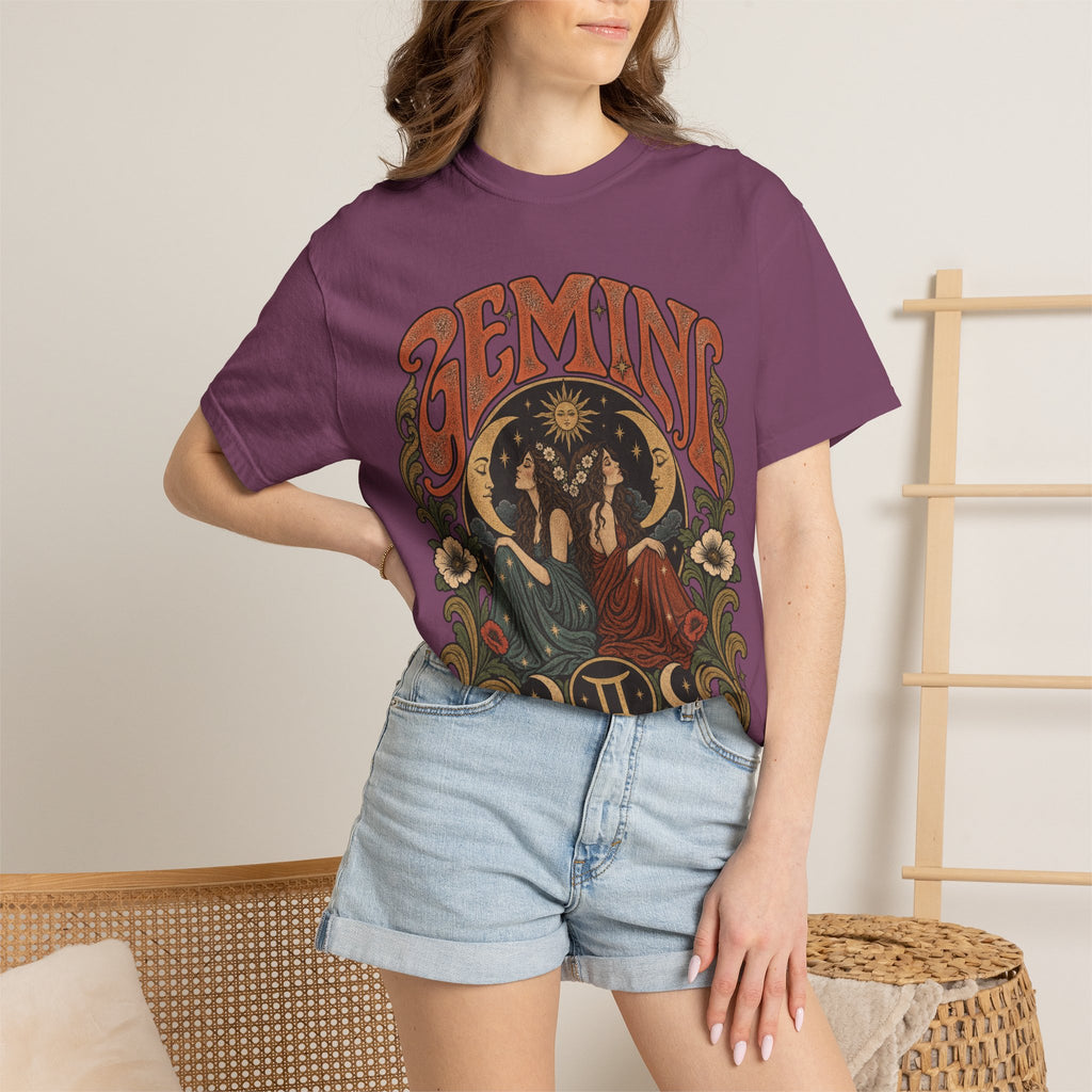 Gemini Zodiac T-Shirt — Vintage Astrological Graphic Tee