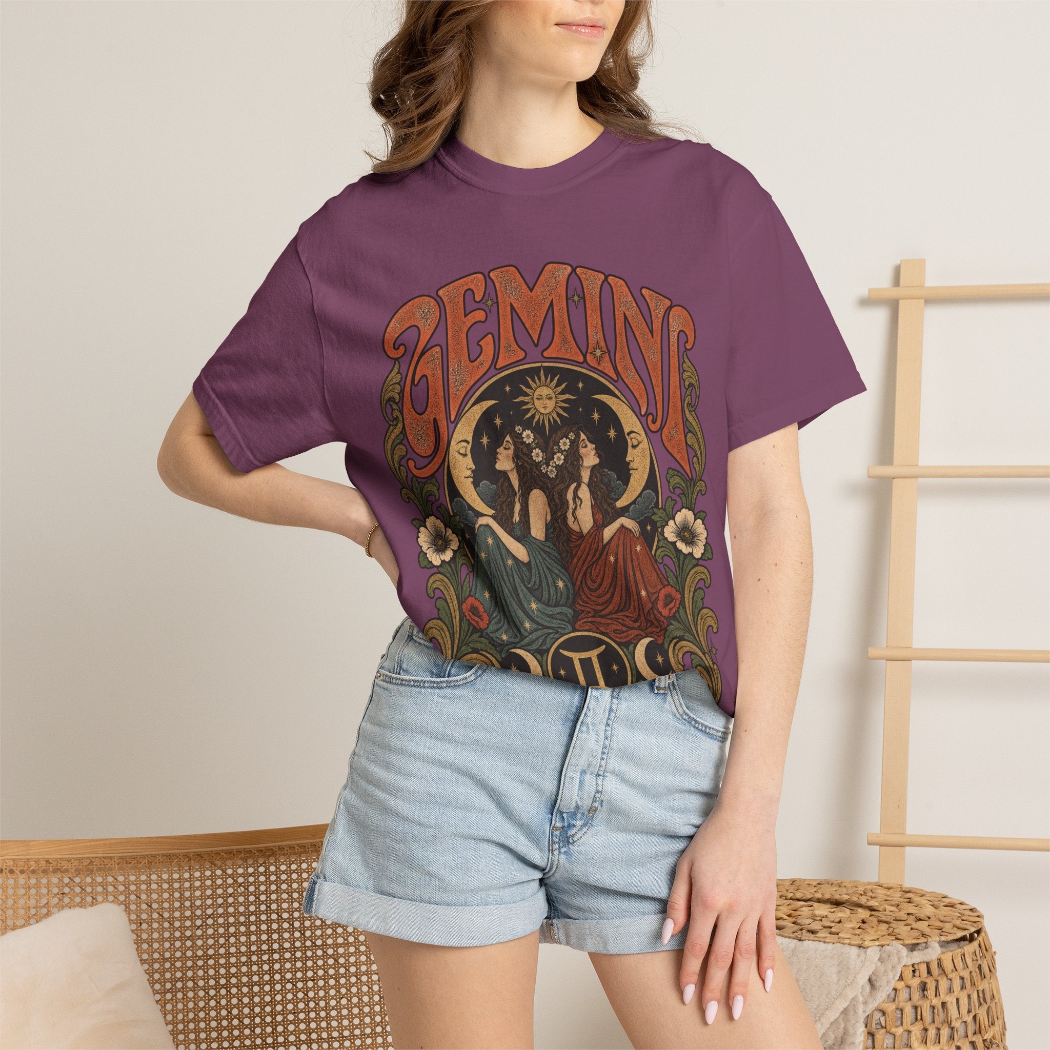 Gemini Zodiac T-Shirt — Vintage Astrological Graphic Tee
