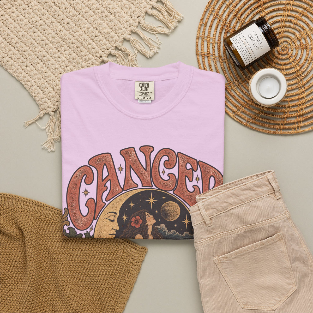 Cancer Zodiac T‑Shirt — Vintage Astrology Tee (Cancer Zodiac Sign)