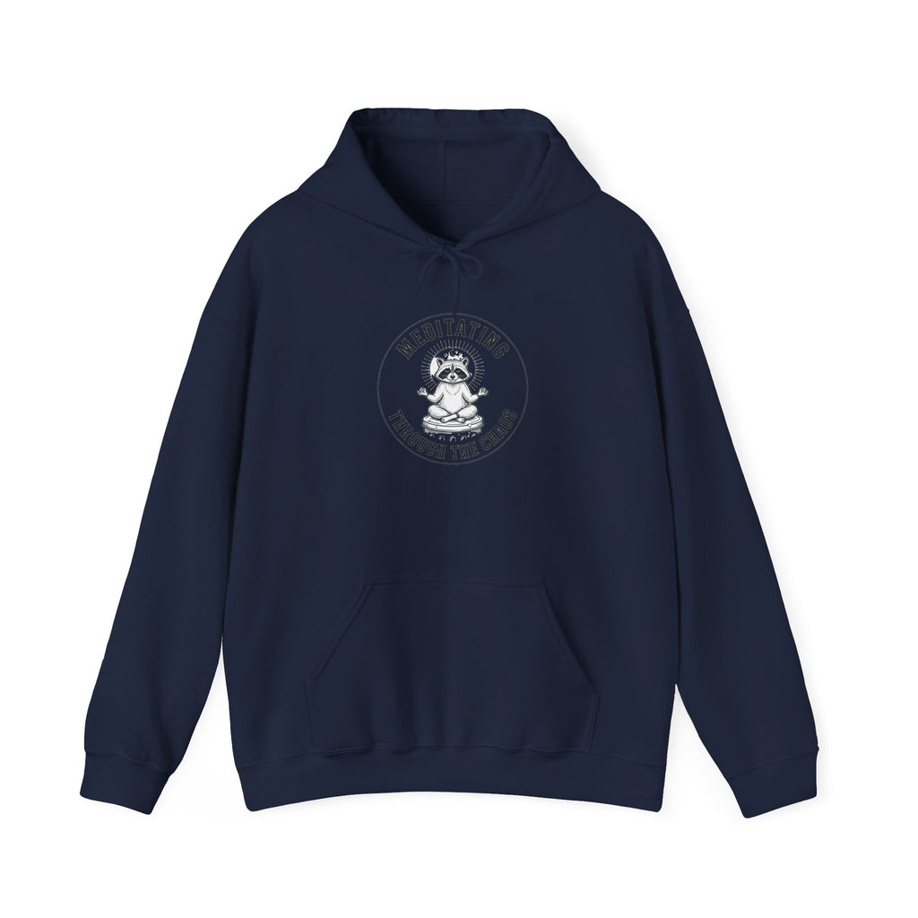 Meditating Raccoon Hoodie | Feral Raccoon Aesthetic, Celestial Wilderness