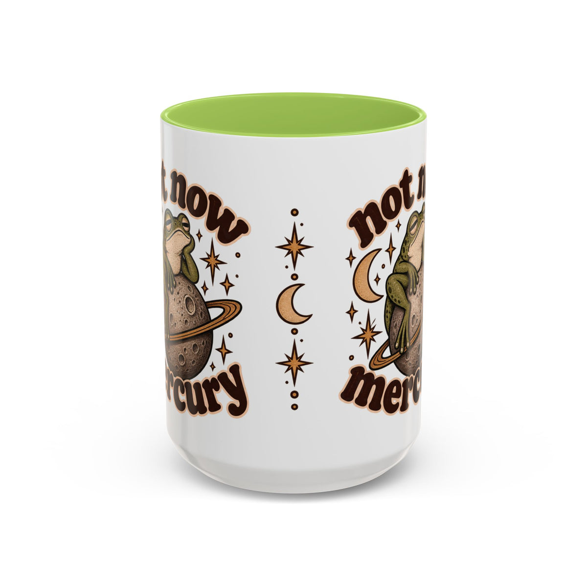 Not Now Mercury Mug — Retro Frog & Planet Ceramic Coffee Mug
