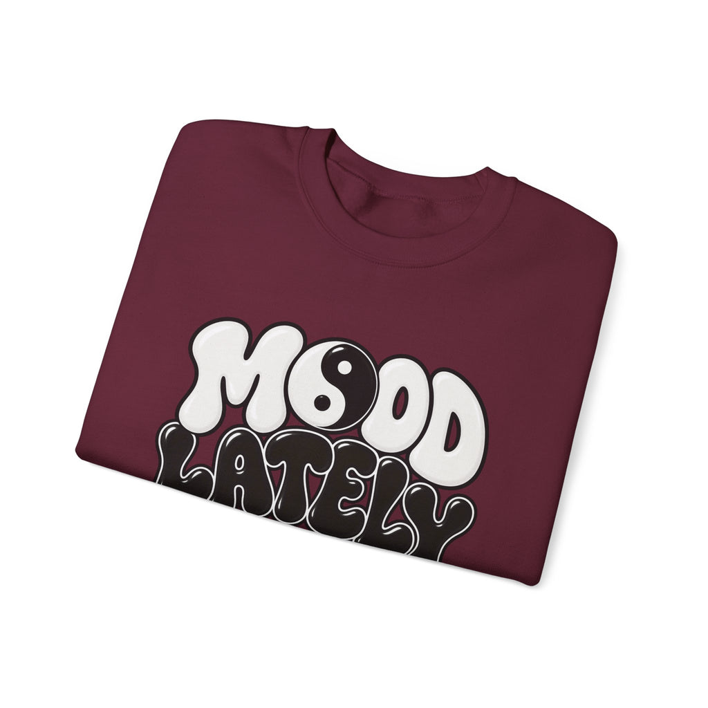 Crewneck Sweatshirt "Mood Lately" Retro Yin Yang Graphic