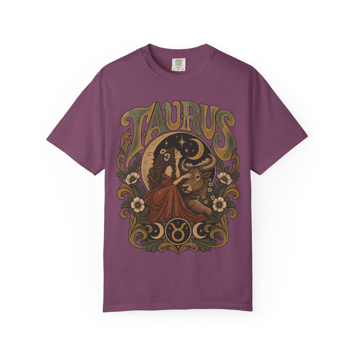 Taurus Zodiac T‑Shirt — Vintage Astrological Bull Graphic