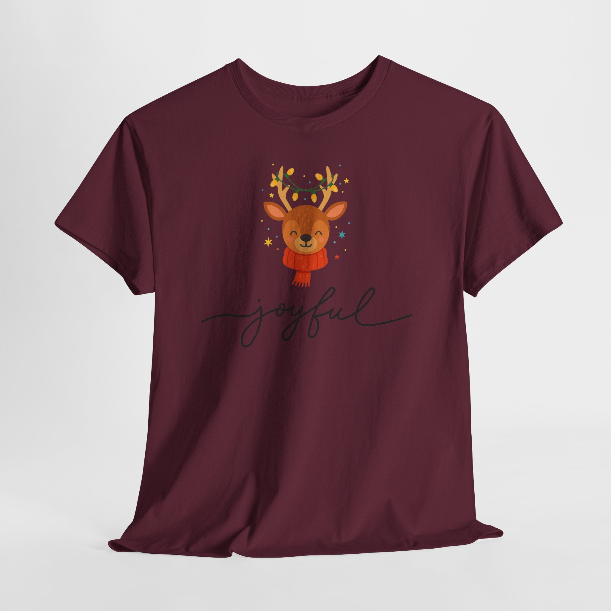 Joyful Reindeer Tee – Cute Holiday Christmas Shirt