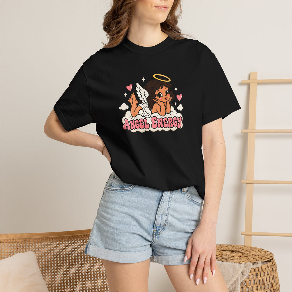 Angel Energy T-Shirt — Cute Retro Angel Graphic Tee