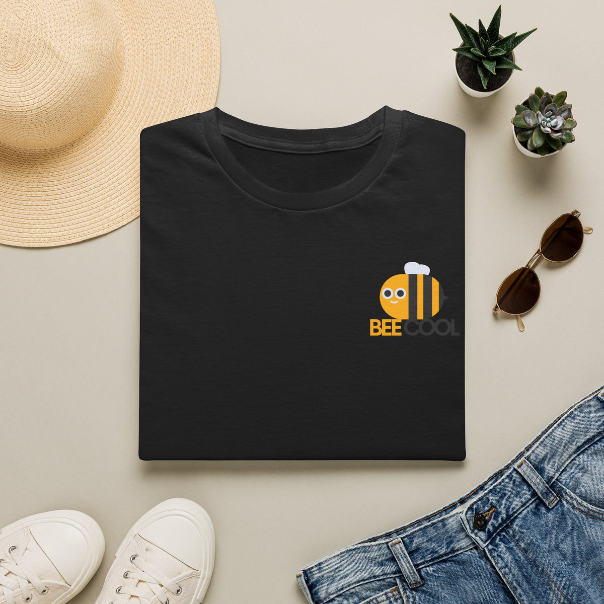 Bee Cool T‑Shirt — Cute Minimal Bee Graphic Tee