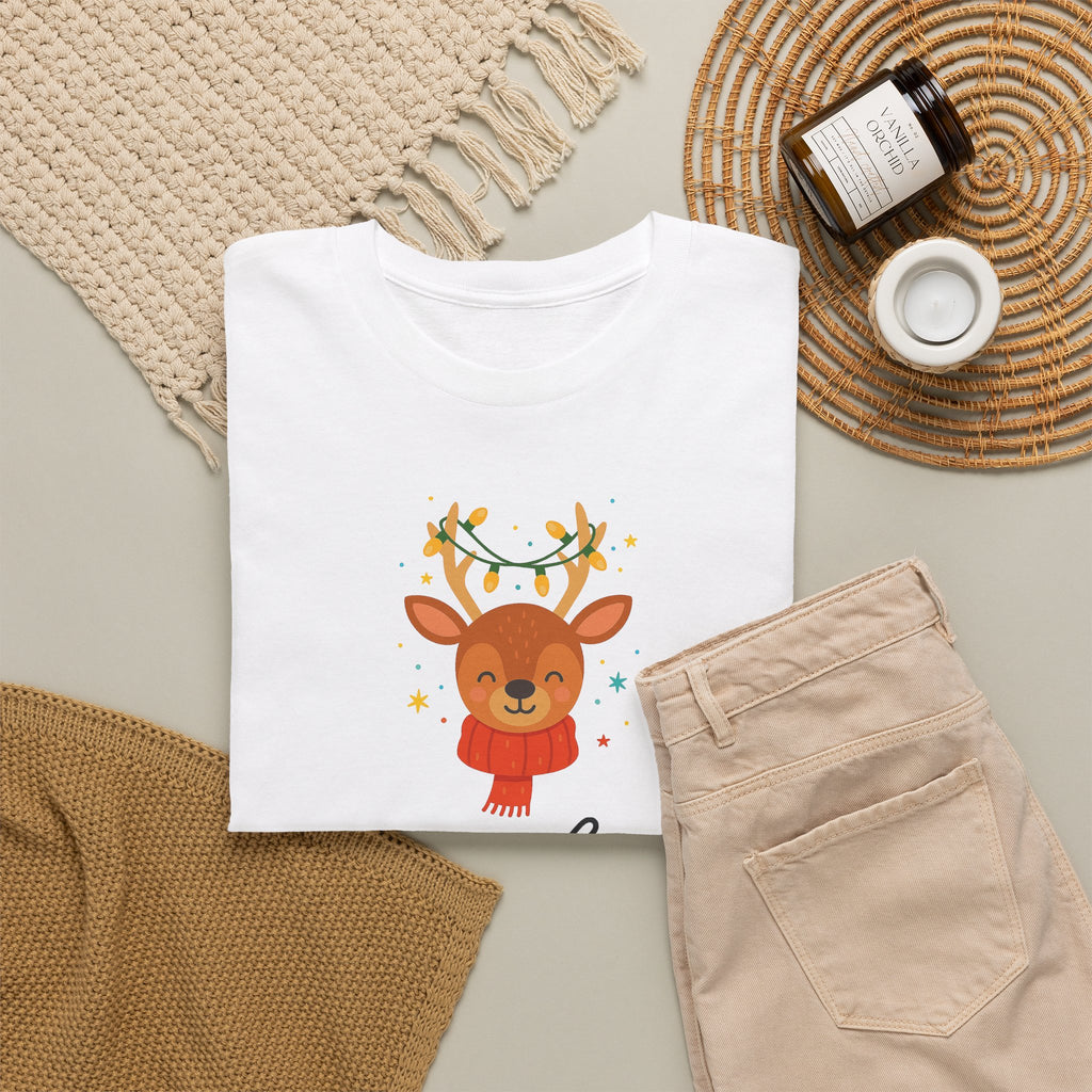 Joyful Reindeer Tee – Cute Holiday Christmas Shirt