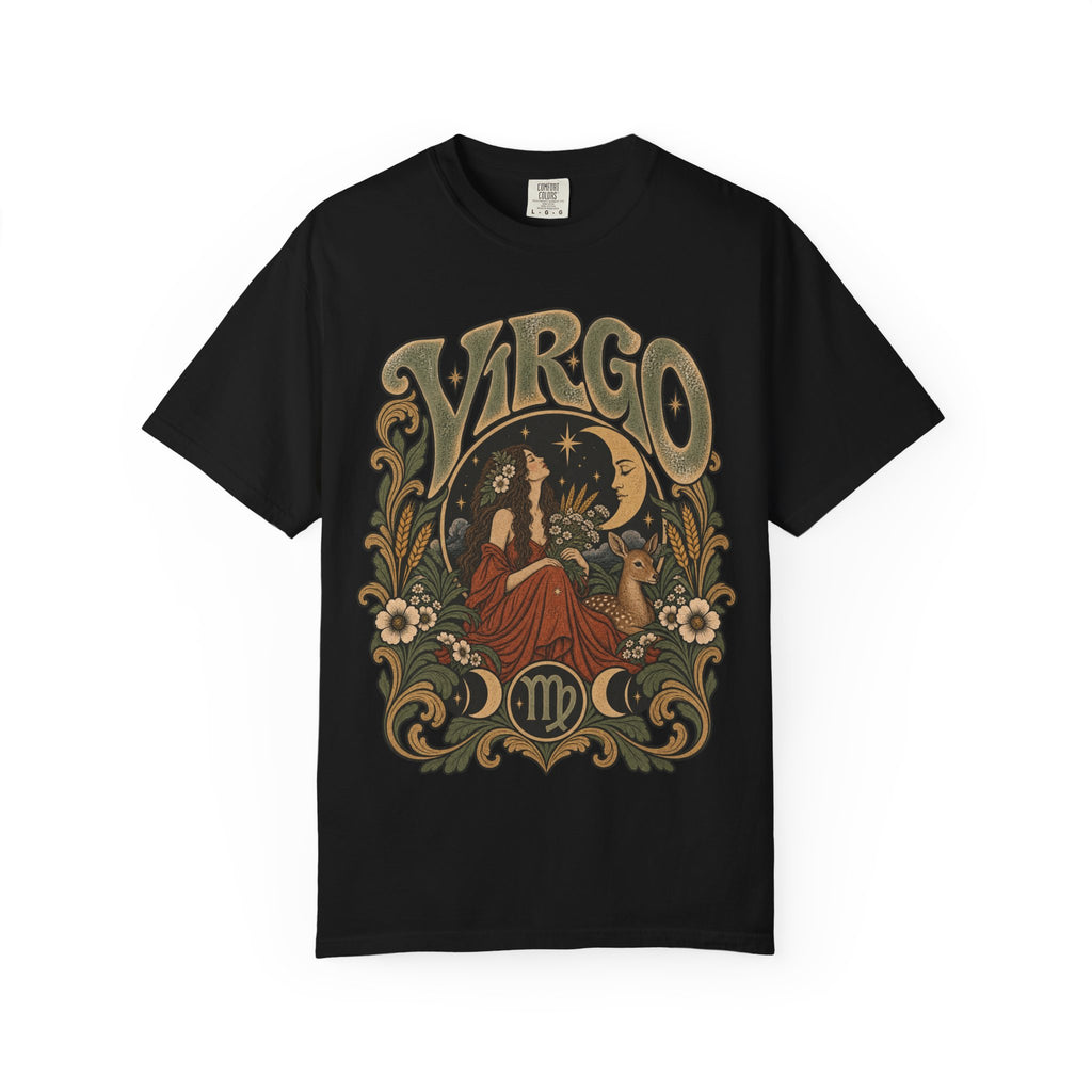 Virgo Zodiac T-Shirt — Vintage Astrology Graphic Tee