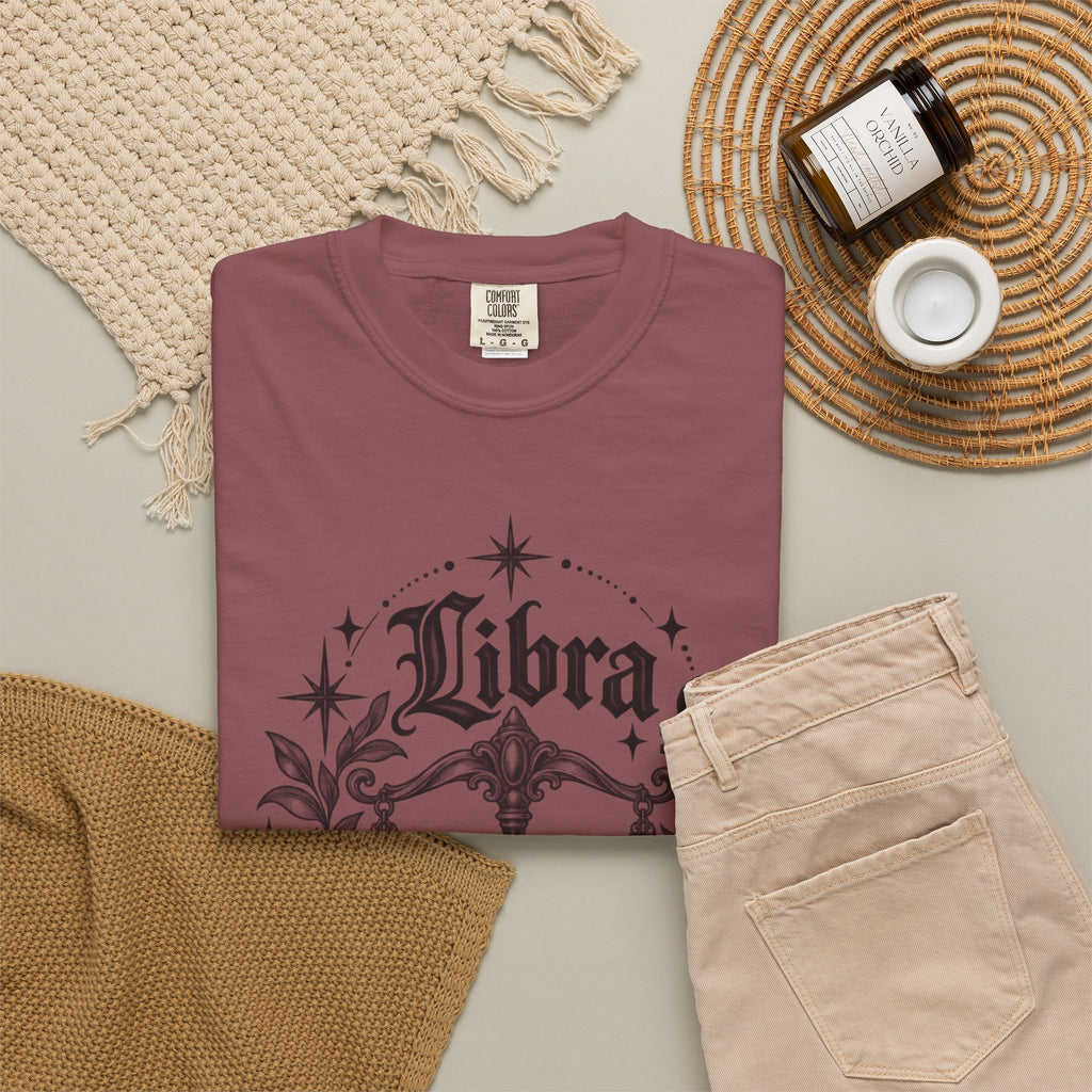 Libra Zodiac Scales T-Shirt — Astrological Sign Graphic Tee