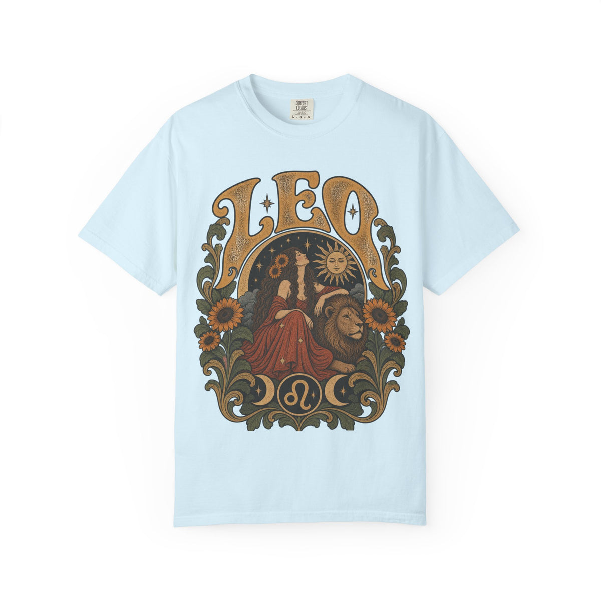 Leo Zodiac T-Shirt — Vintage Astrology Lion Graphic