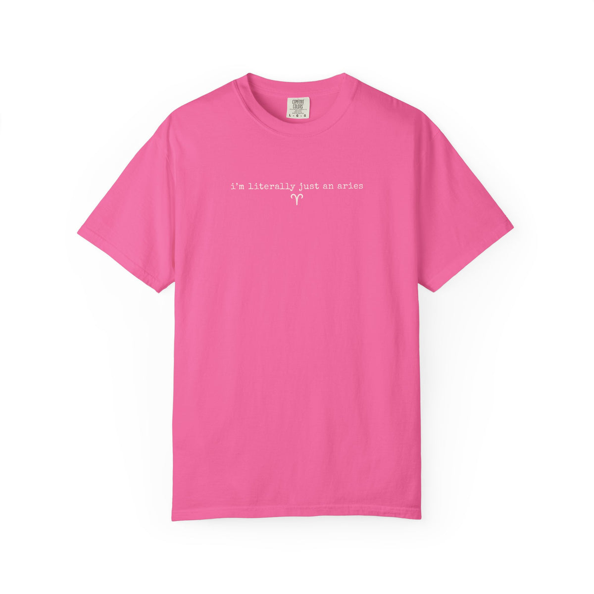 I'm Literally Just an Aries Garment-Dyed T-Shirt — Vintage Cream Comfort Tee