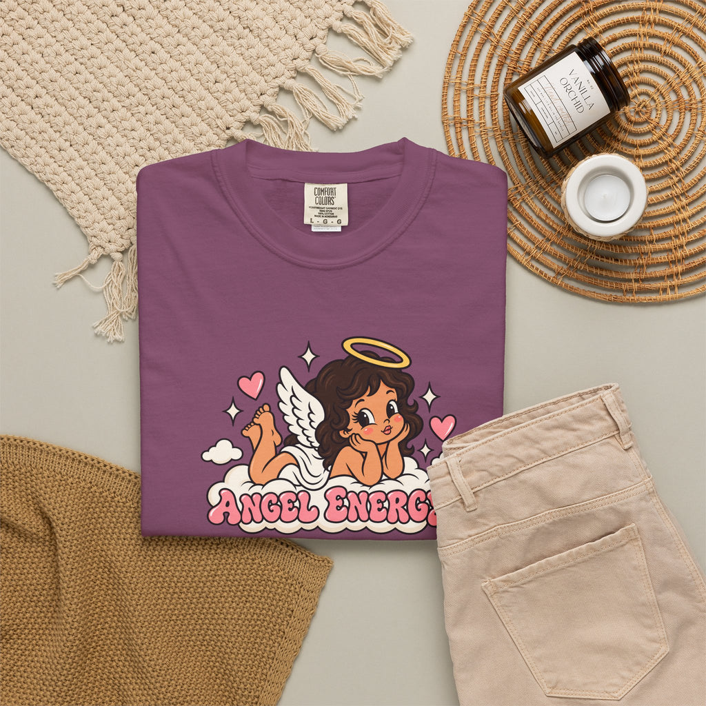 Angel Energy T-Shirt — Cute Retro Angel Graphic Tee
