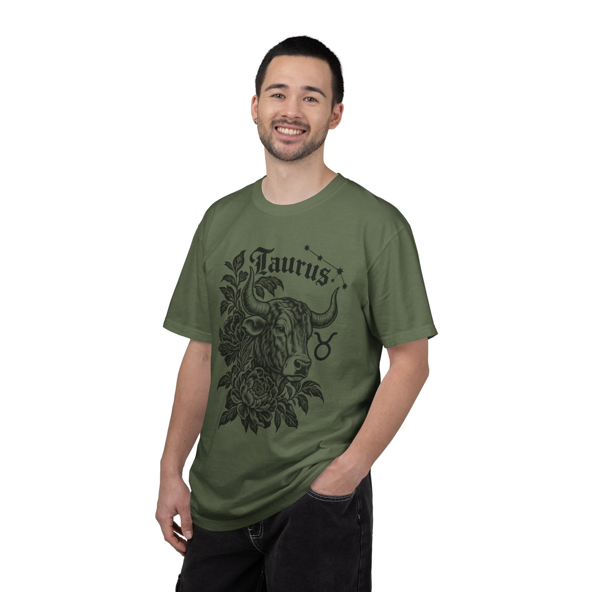 Taurus Zodiac T-Shirt — Floral Bull Astrology Tee