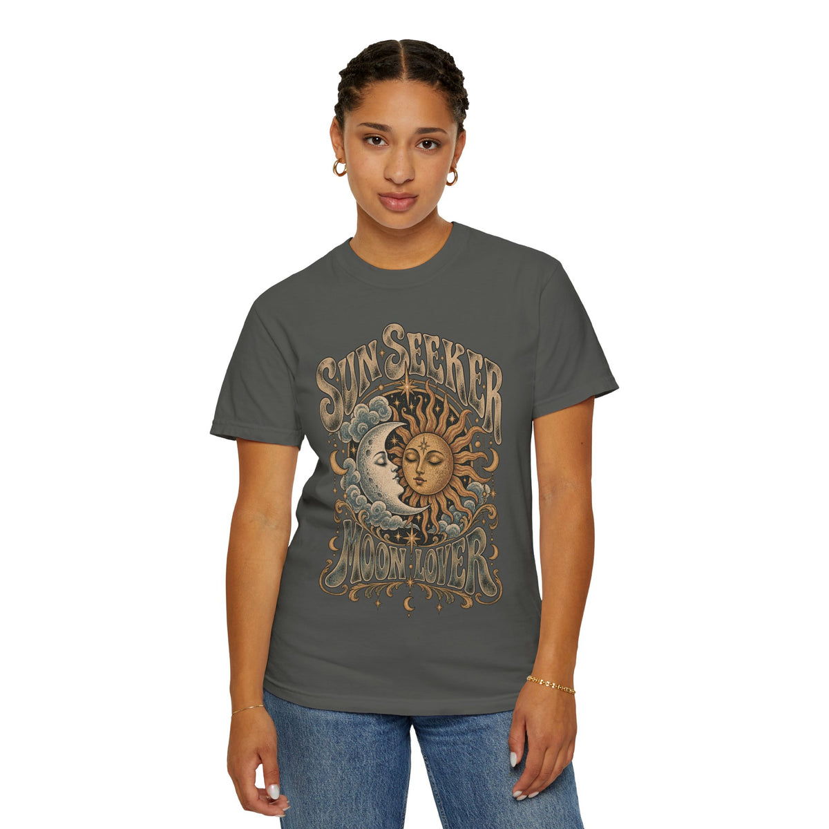 Sunseeker Moonlovers T-Shirt — Vintage Sun & Moon Graphic Tee