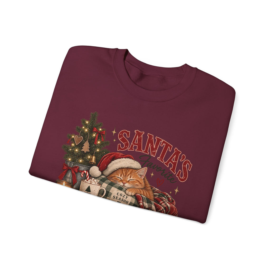Christmas Sweatshirt — "Santa's Favorite" Cozy Holiday Crewneck