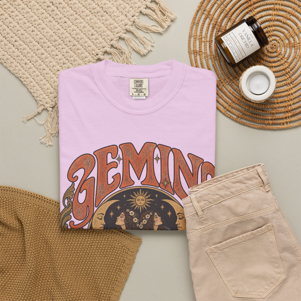 Gemini Zodiac T-Shirt — Vintage Astrological Graphic Tee