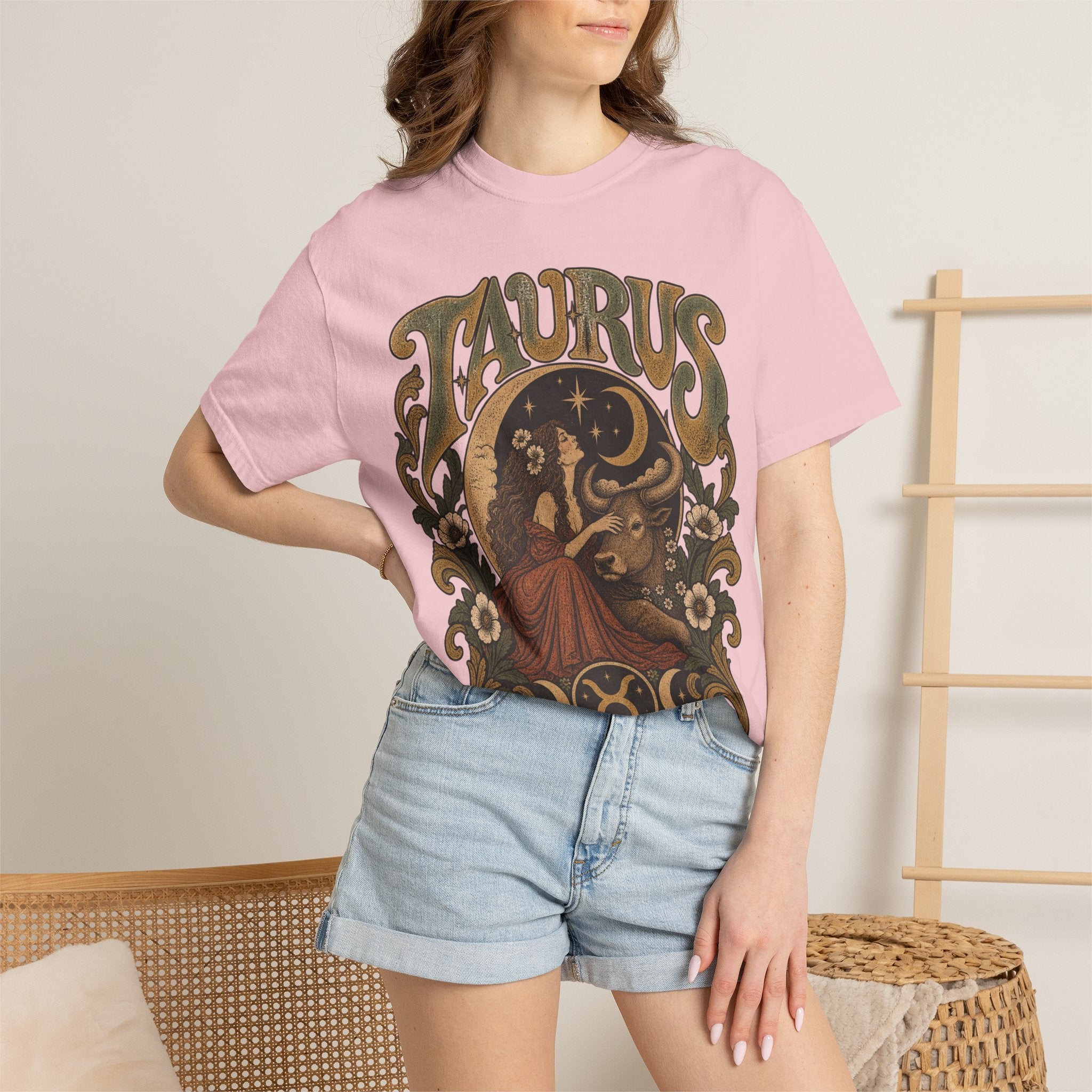 Taurus Zodiac T‑Shirt — Vintage Astrological Bull Graphic