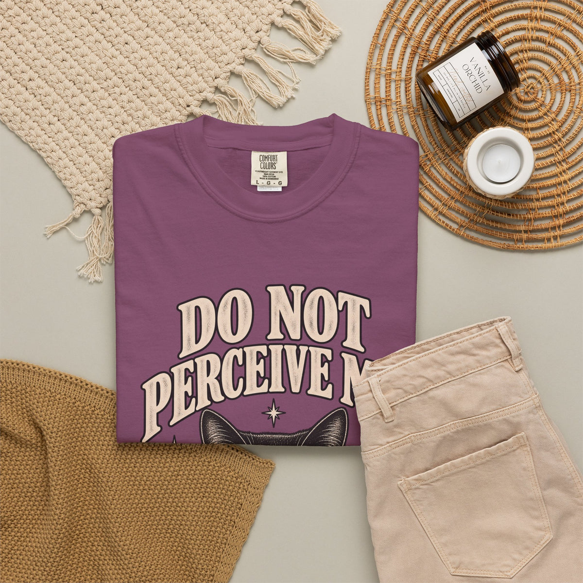 Do Not Perceive Me Tee — Funny Black Cat Introvert T-Shirt