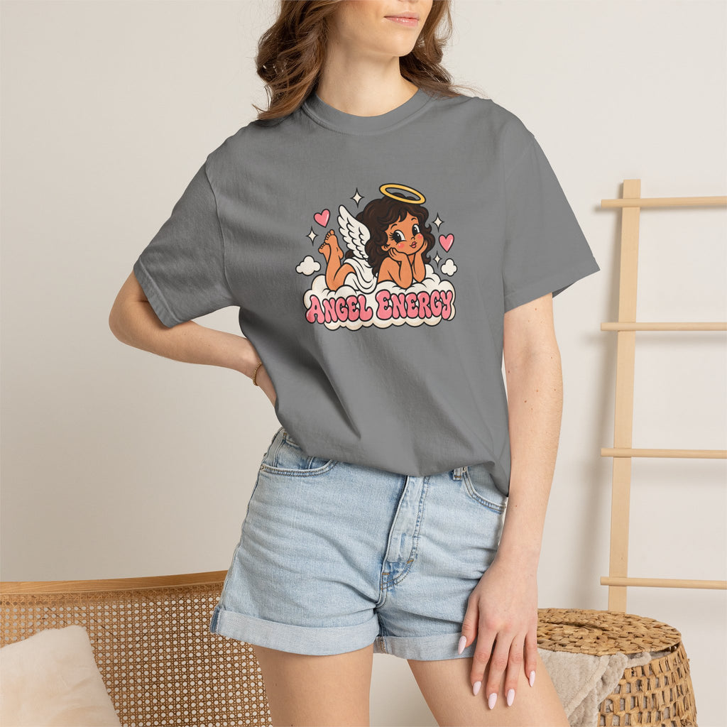 Angel Energy T-Shirt — Cute Retro Angel Graphic Tee