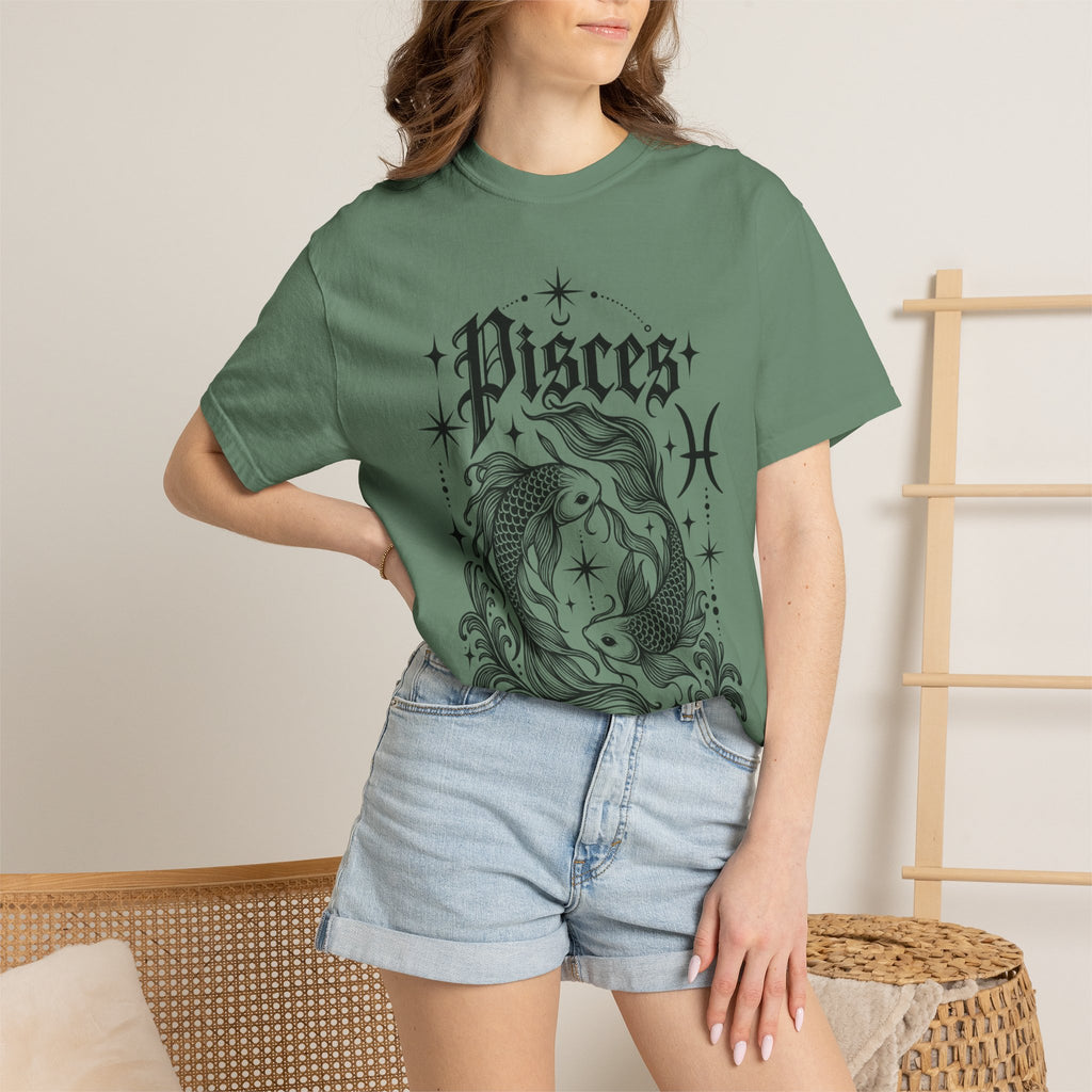 Pisces Zodiac T-Shirt — Vintage Fish Astrology Tee