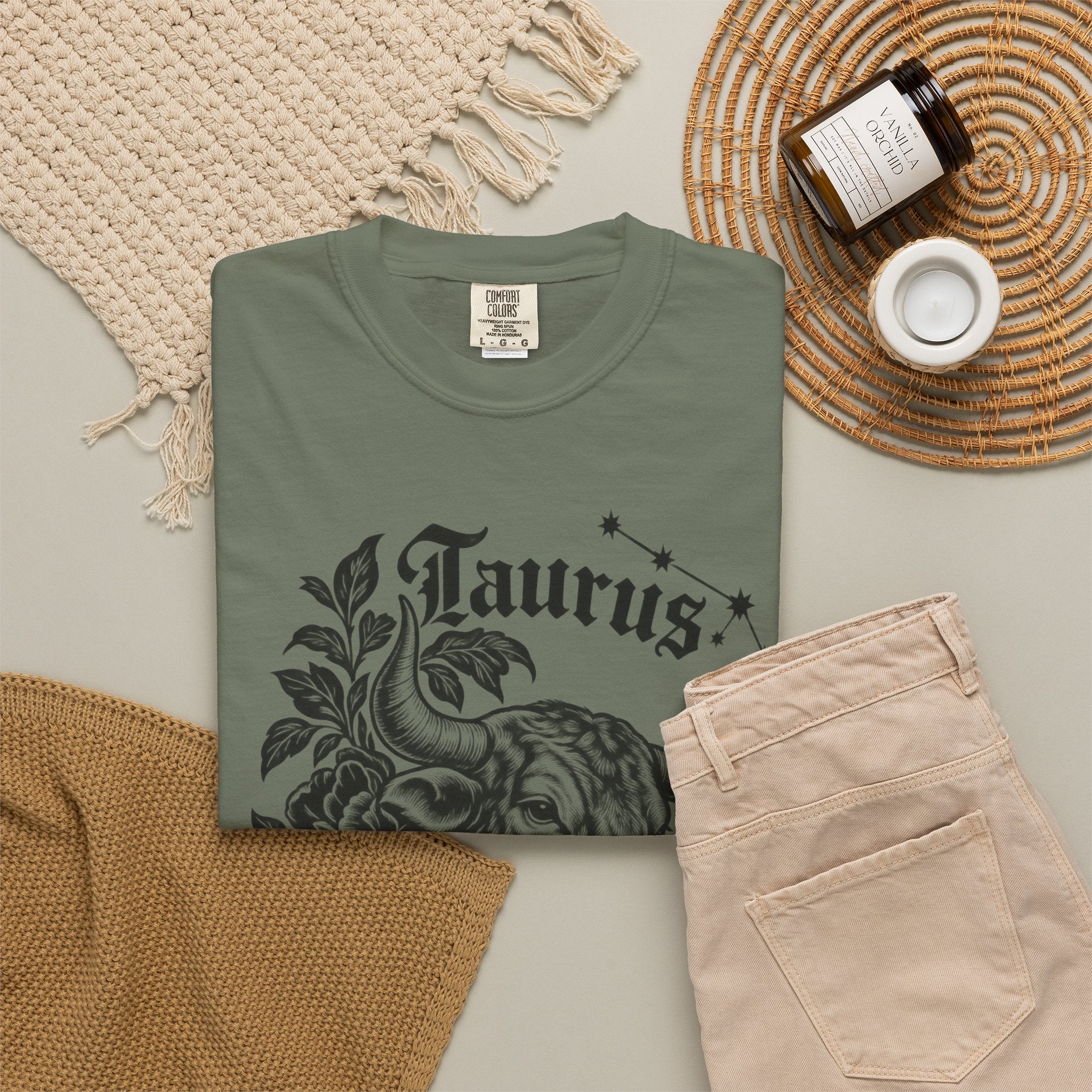 Taurus Zodiac T-Shirt — Floral Bull Astrology Tee