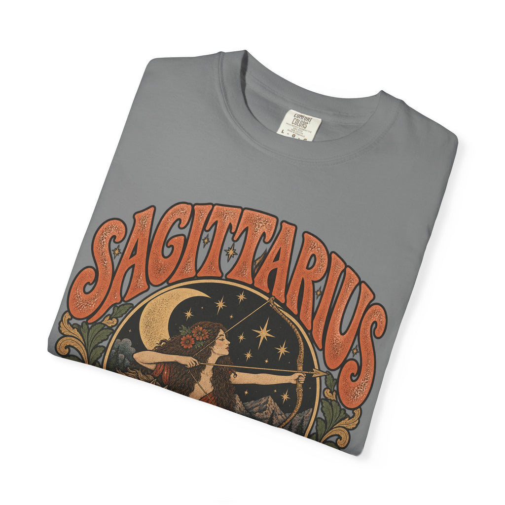 Sagittarius Zodiac T-Shirt — Retro Astrology Archer Design