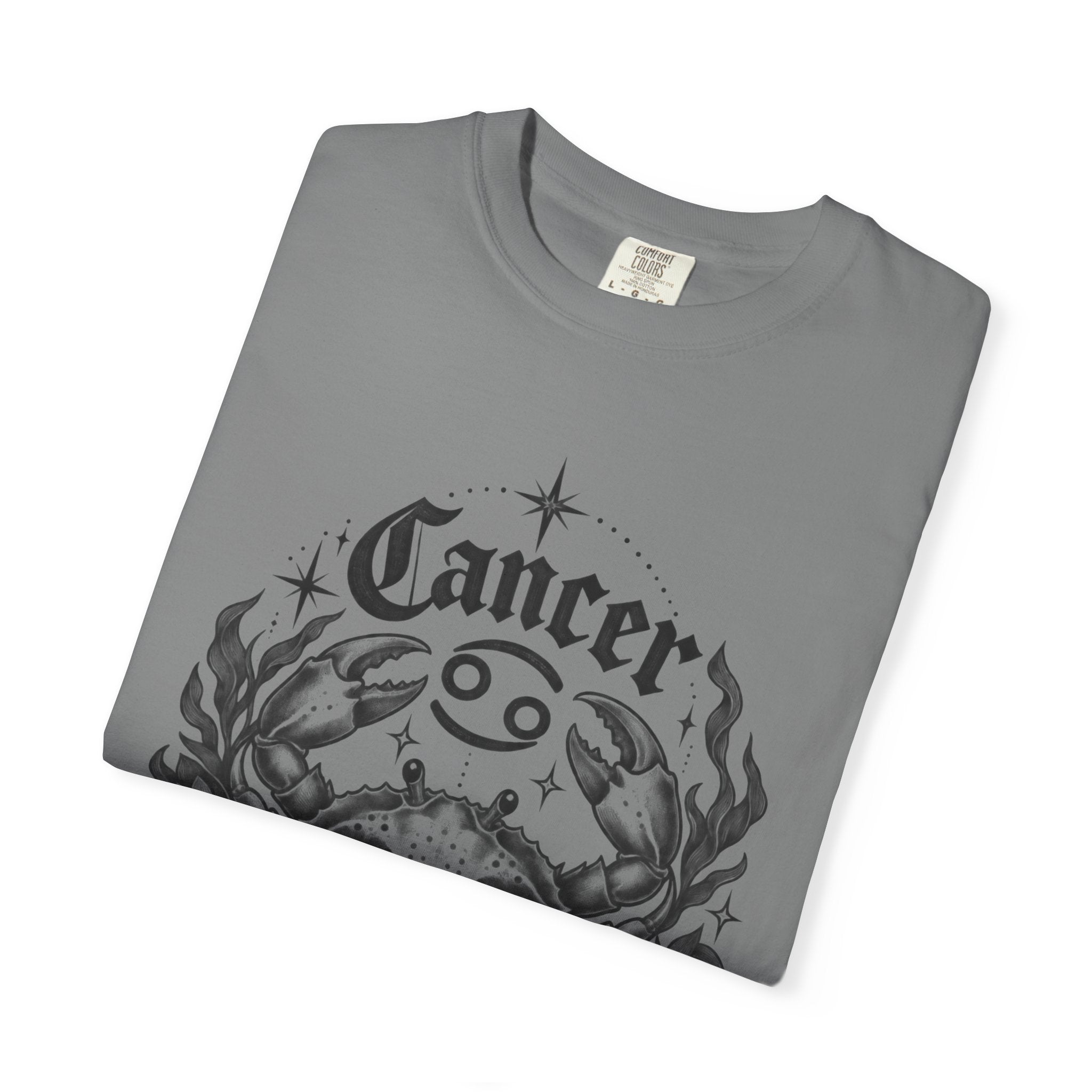 Cancer Zodiac T-Shirt — Floral Crab Astrology Tee