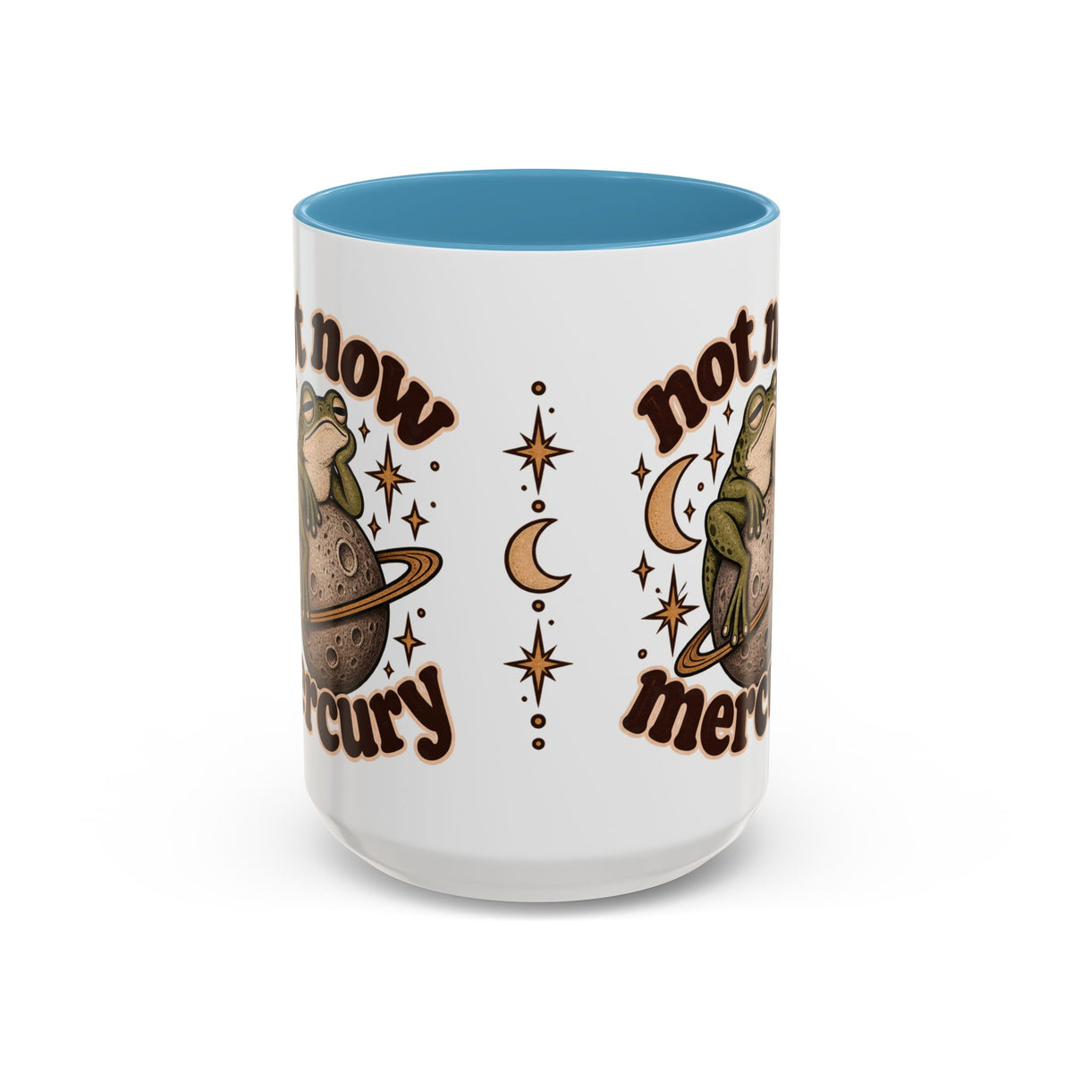 Not Now Mercury Mug — Retro Frog & Planet Ceramic Coffee Mug