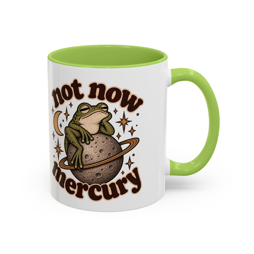 Not Now Mercury Mug — Retro Frog & Planet Ceramic Coffee Mug