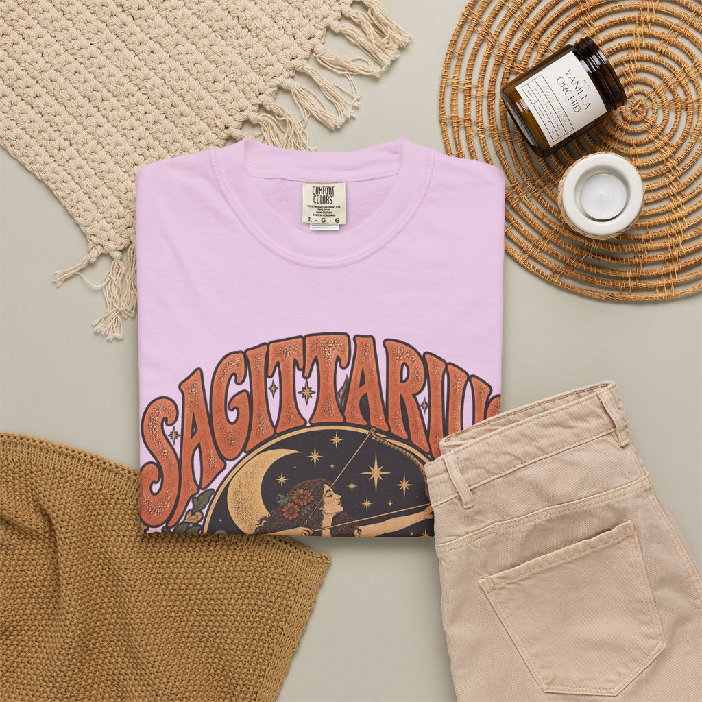 Sagittarius Zodiac T-Shirt — Retro Astrology Archer Design