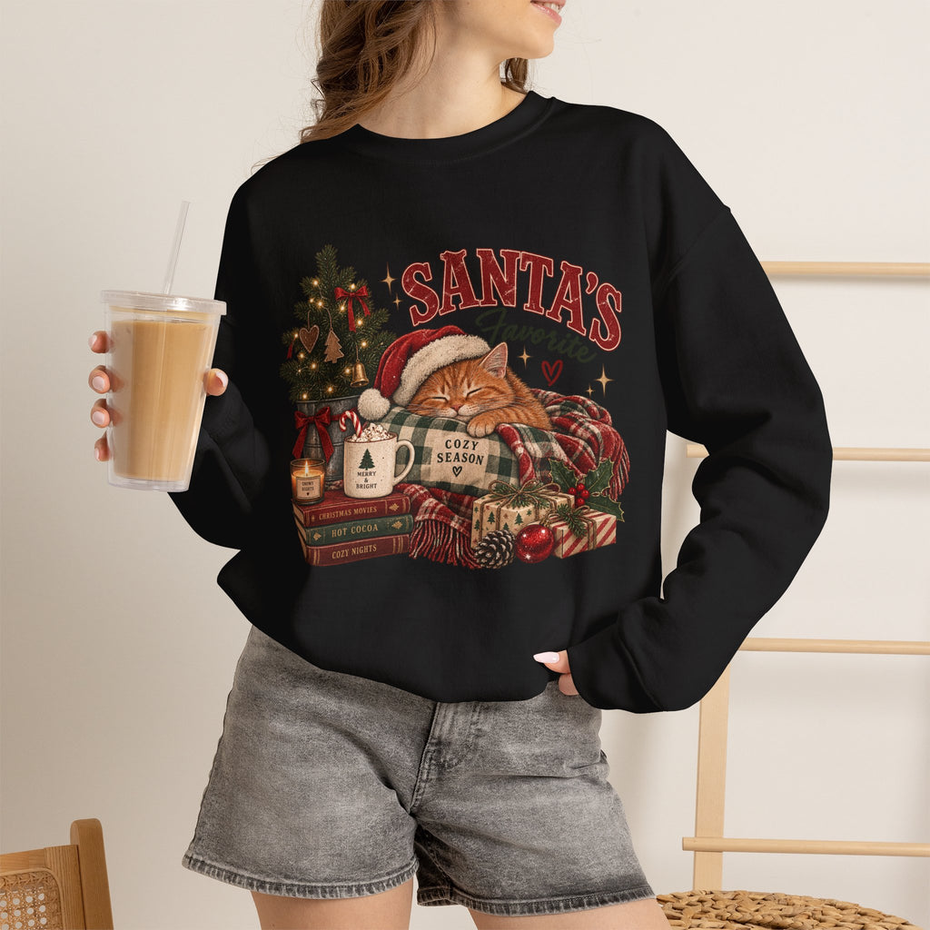Christmas Sweatshirt — "Santa's Favorite" Cozy Holiday Crewneck