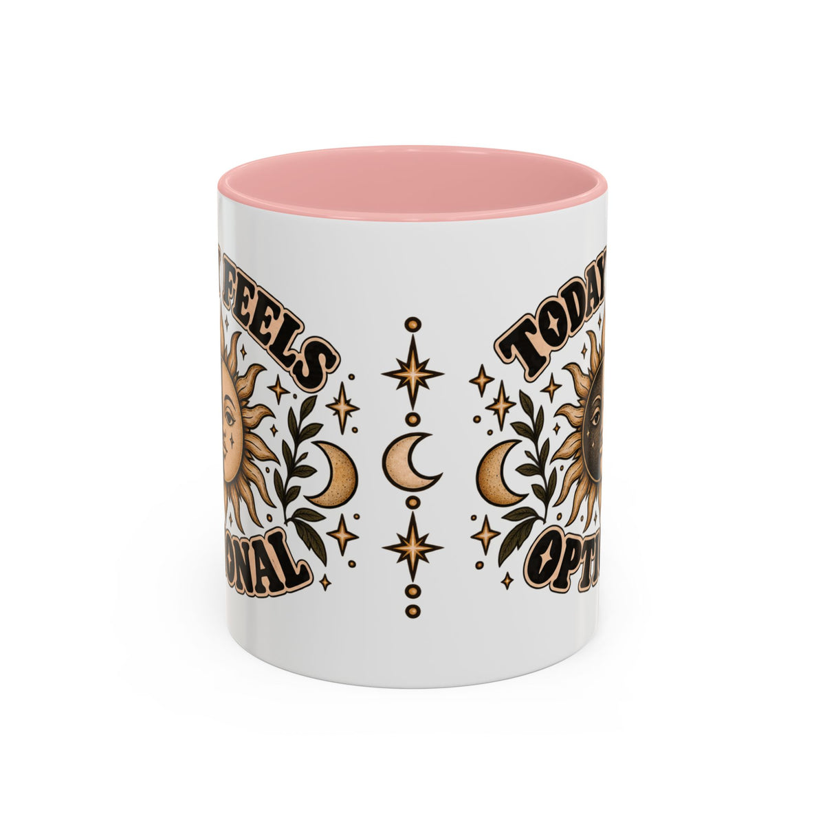 Today Feels Optional Mug — Vintage Sun & Moon Ceramic Coffee Mug