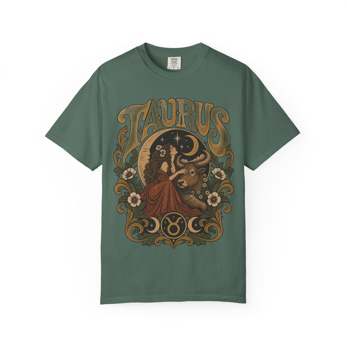 Taurus Zodiac T‑Shirt — Vintage Astrological Bull Graphic