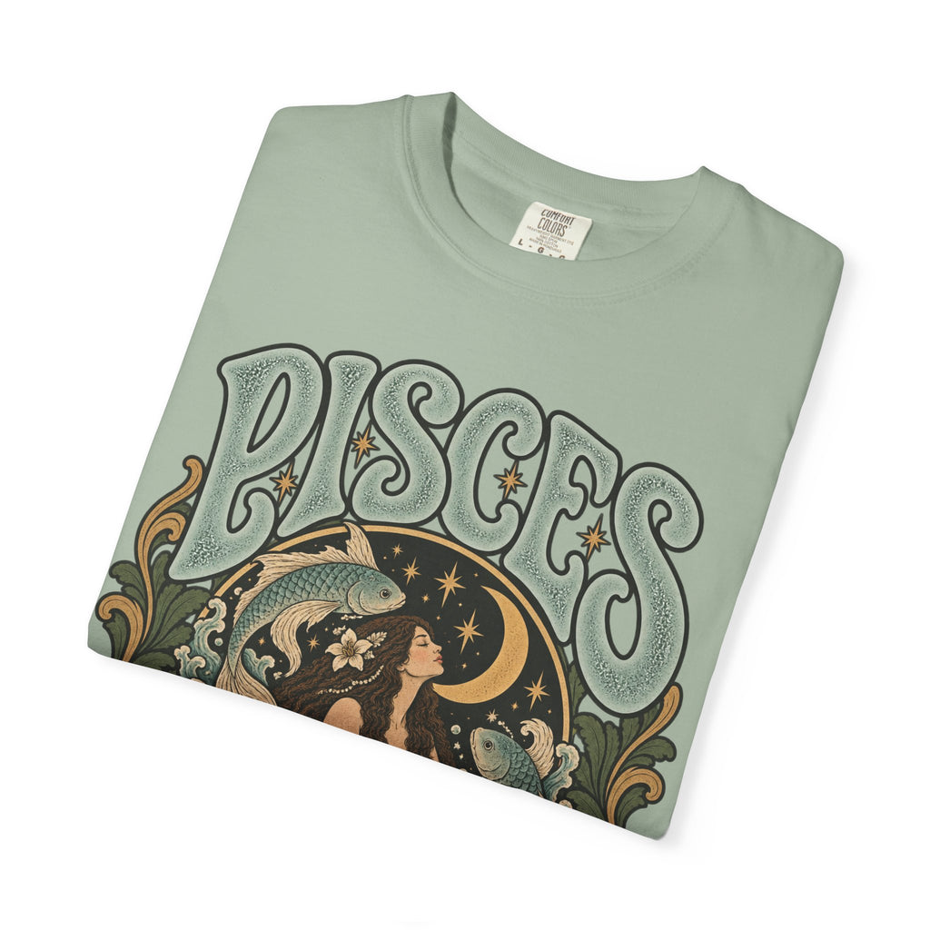 Pisces Zodiac T-Shirt — Retro Astrological Artwork