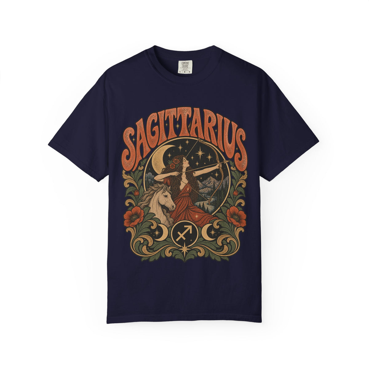 Sagittarius Zodiac T-Shirt — Retro Astrology Archer Design