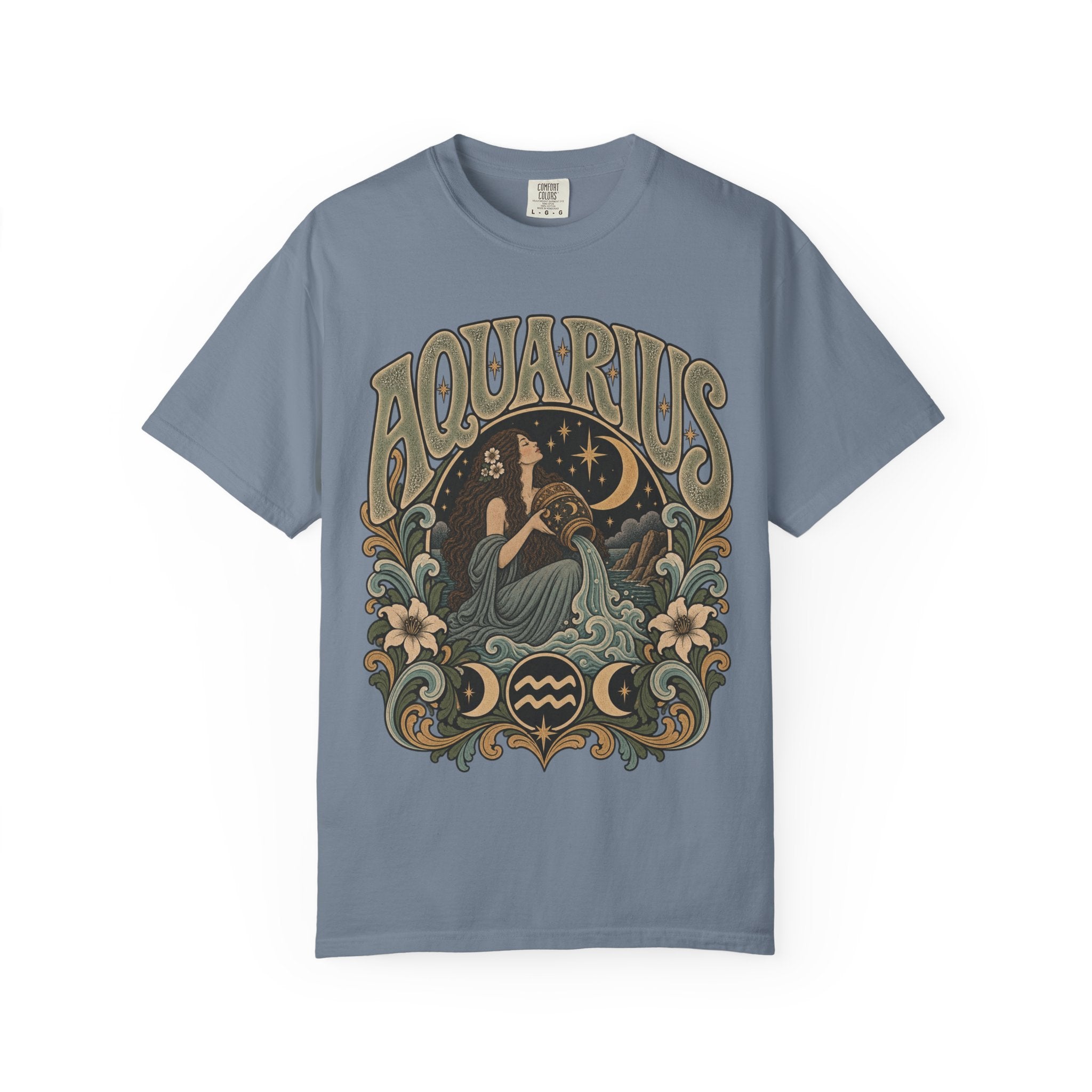 Aquarius Zodiac T-Shirt — Vintage Astrological Sign Tee