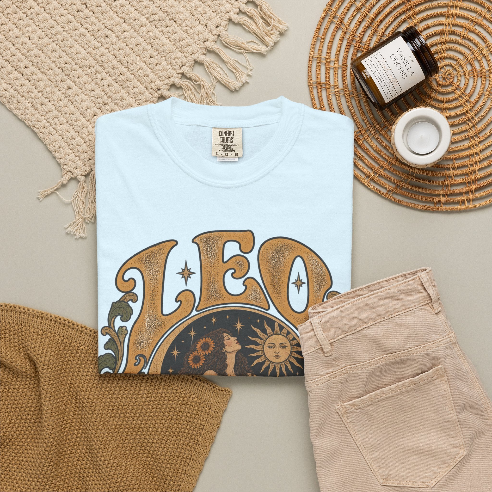 Leo Zodiac T-Shirt — Vintage Astrology Lion Graphic