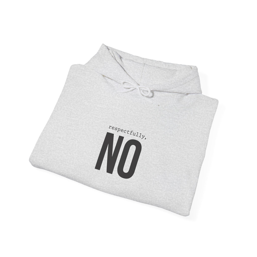 NO Minimal Grumpy Humor Hoodie | Deadpan Text, Introvert Humor