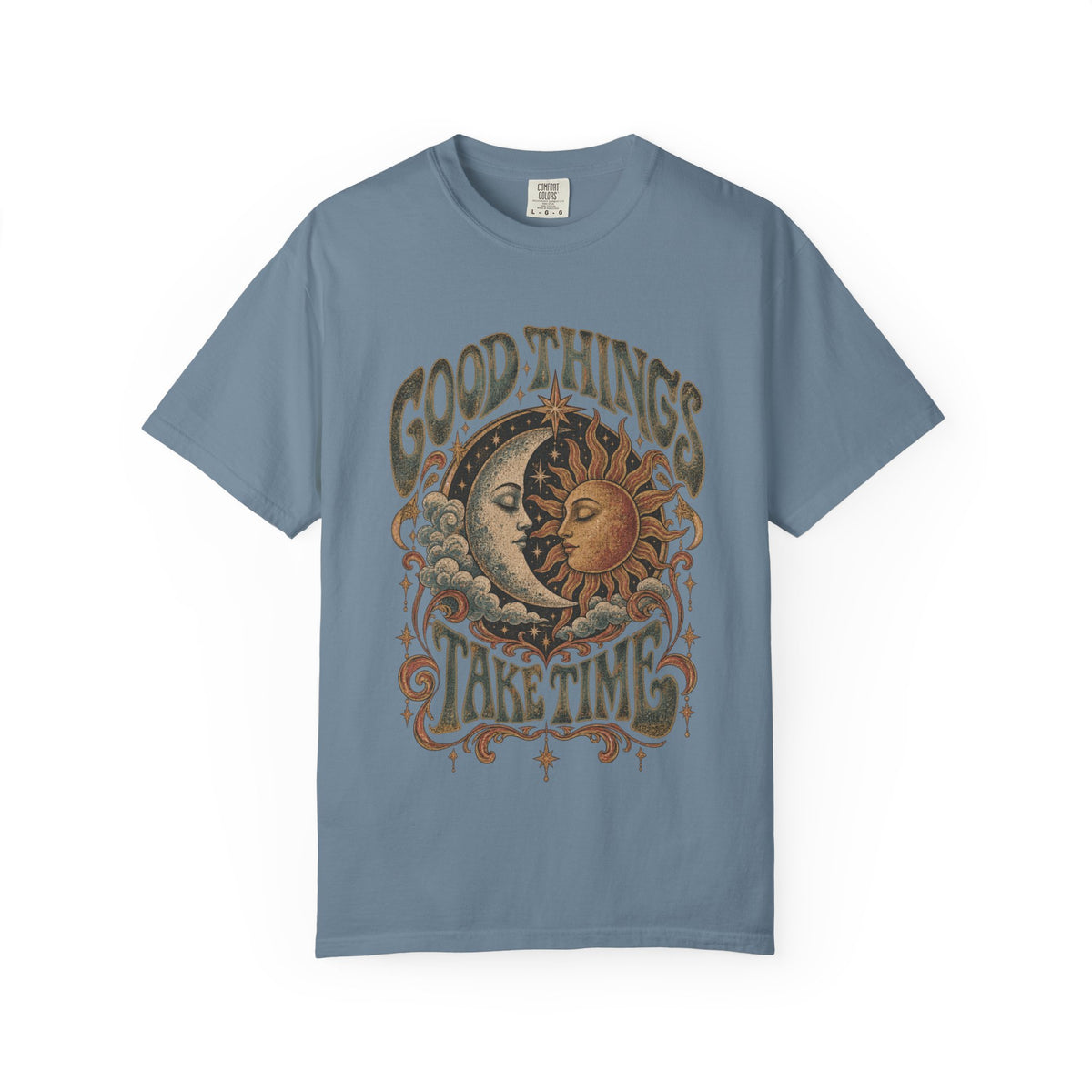 Good Things Take Time Tee — Vintage Sun & Moon Graphic T-Shirt