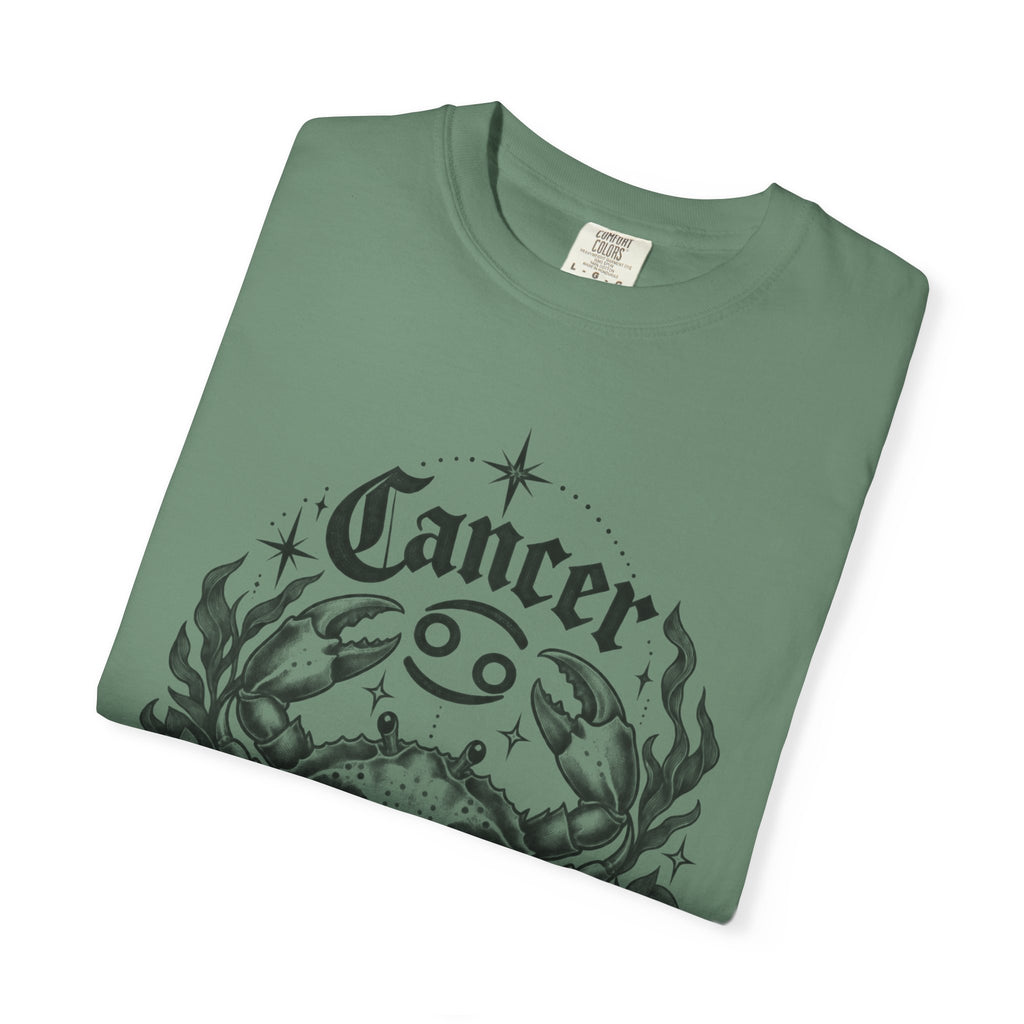 Cancer Zodiac T-Shirt — Floral Crab Astrology Tee
