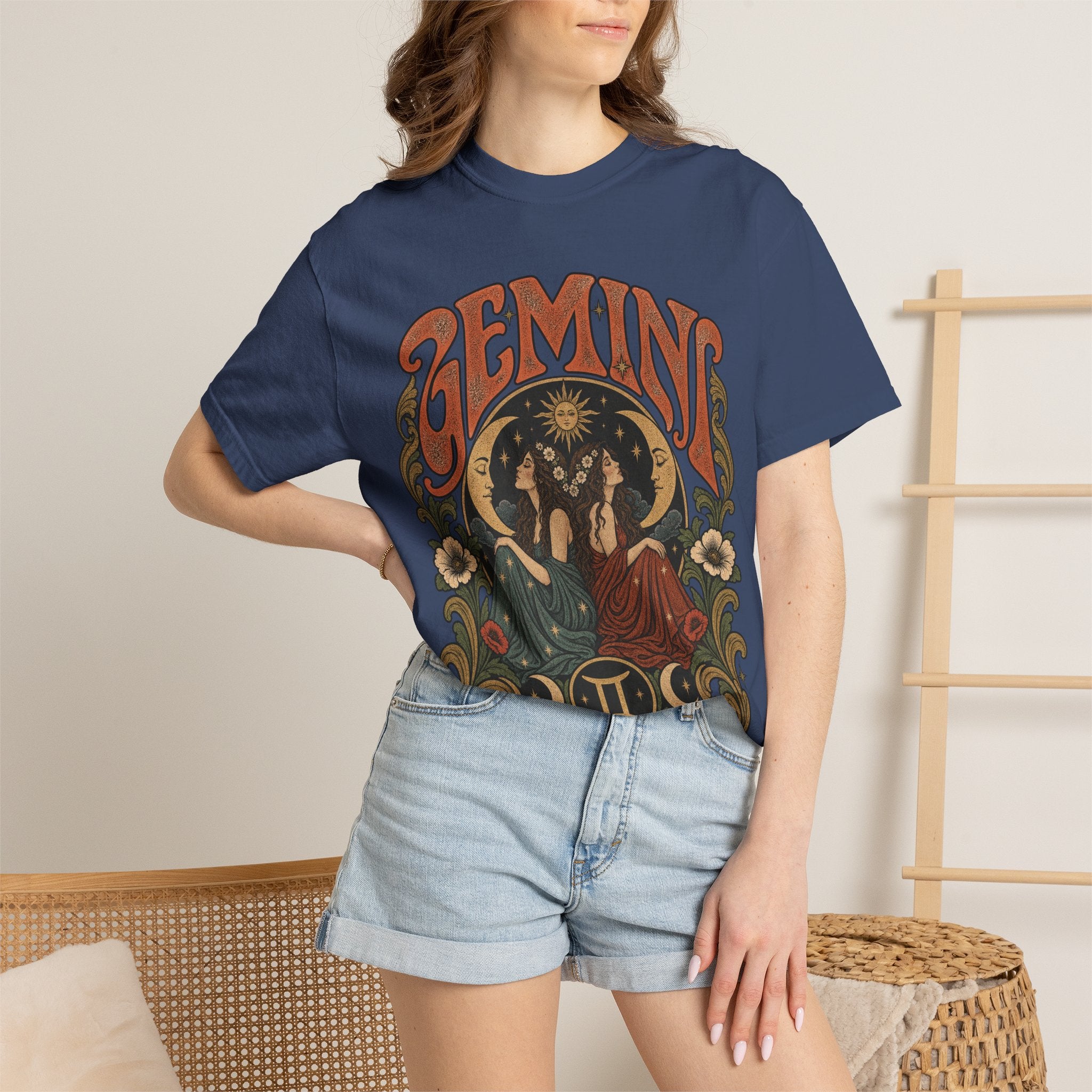 Gemini Zodiac T-Shirt — Vintage Astrological Graphic Tee