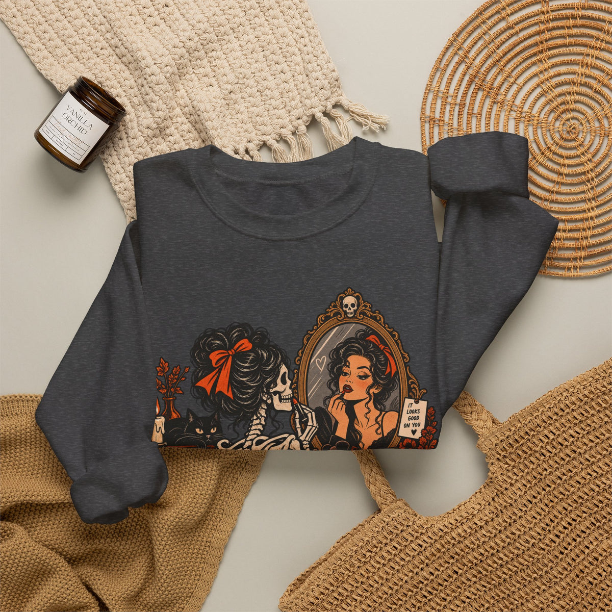 Skeleton Makeup Sweatshirt