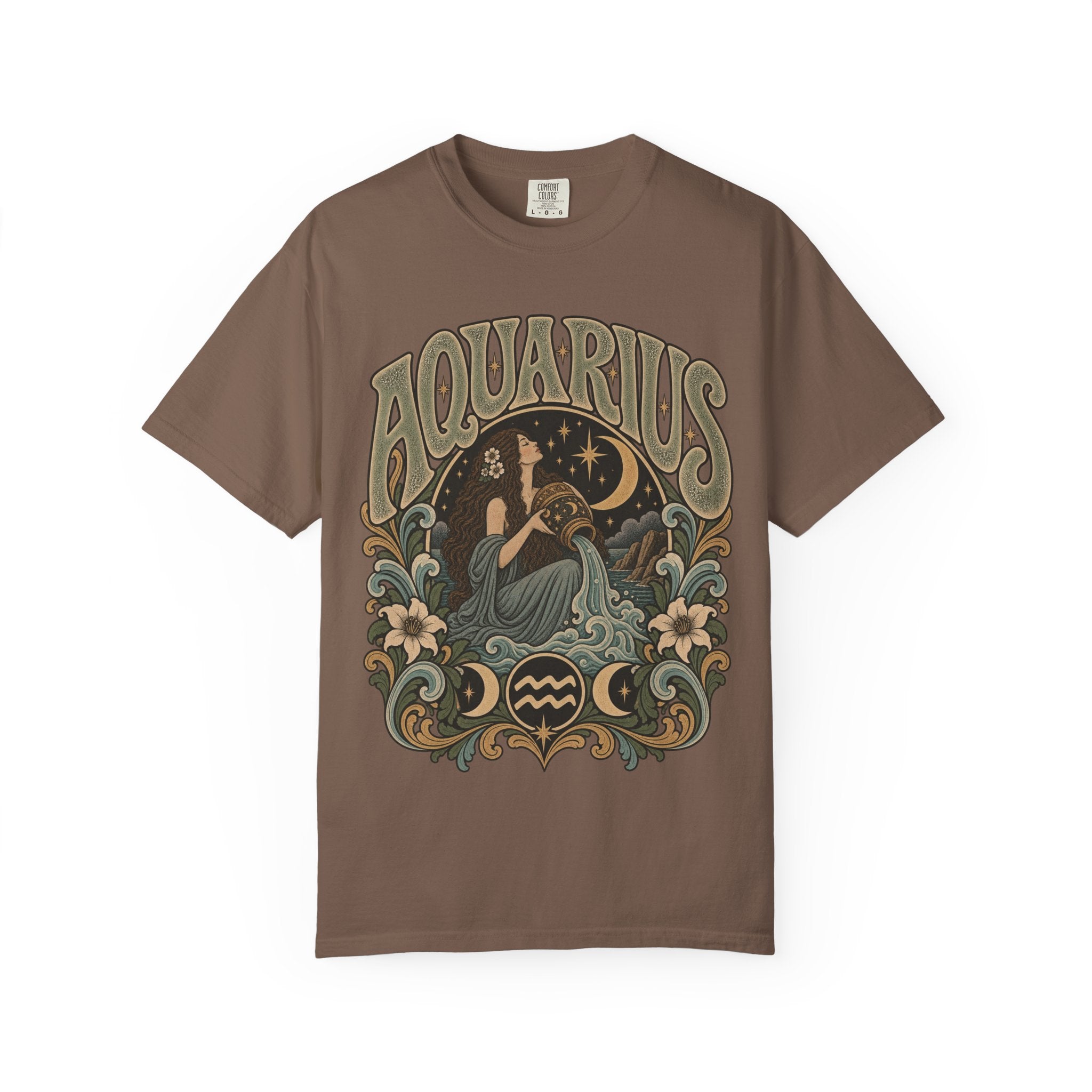 Aquarius Zodiac T-Shirt — Vintage Astrological Sign Tee